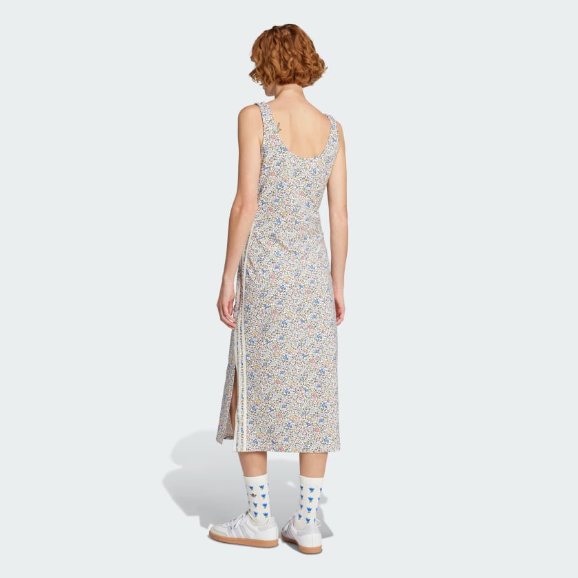 Women's adidas adidas Originals x Liberty London Bodycon 3-Stripes Maxi Dress