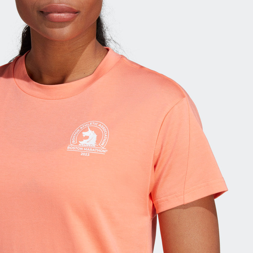 Women's adidas Boston Marathon 2023 Made with Nature Running Tee