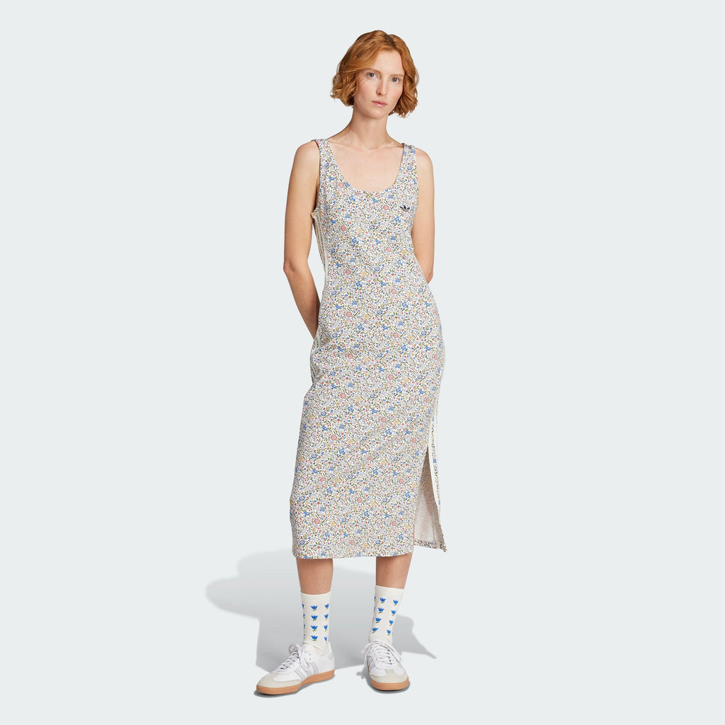 Women's adidas adidas Originals x Liberty London Bodycon 3-Stripes Maxi Dress