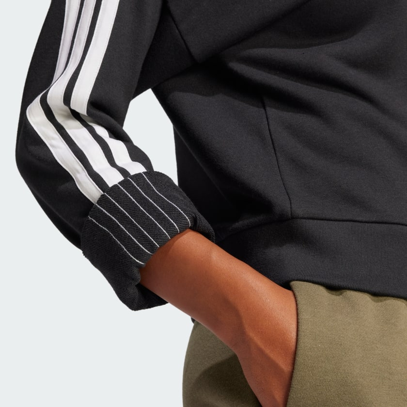 Women's adidas Essentials 3-Stripes French Terry V-neck Sweatshirt