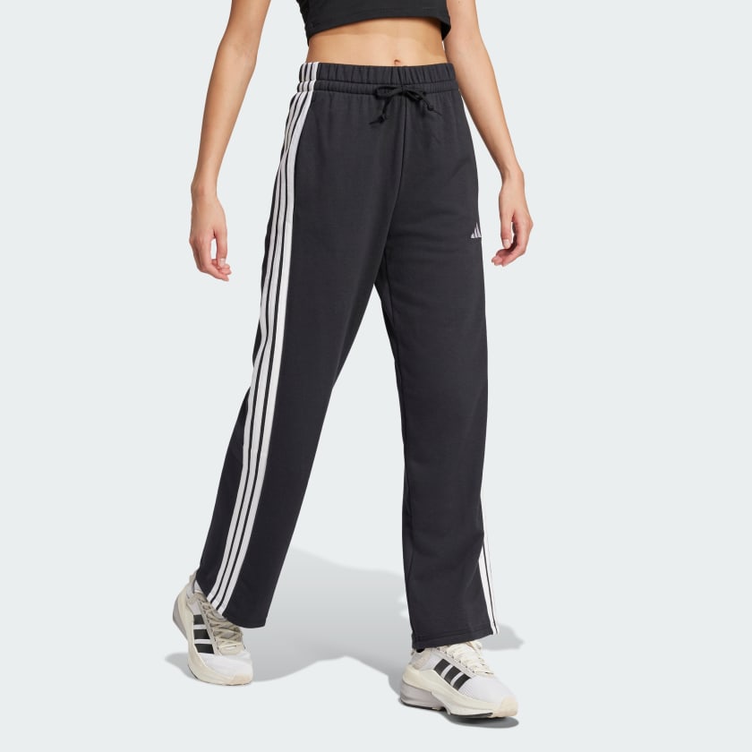 Women's adidas Essentials 3-Stripes Open Hem French Terry Pants