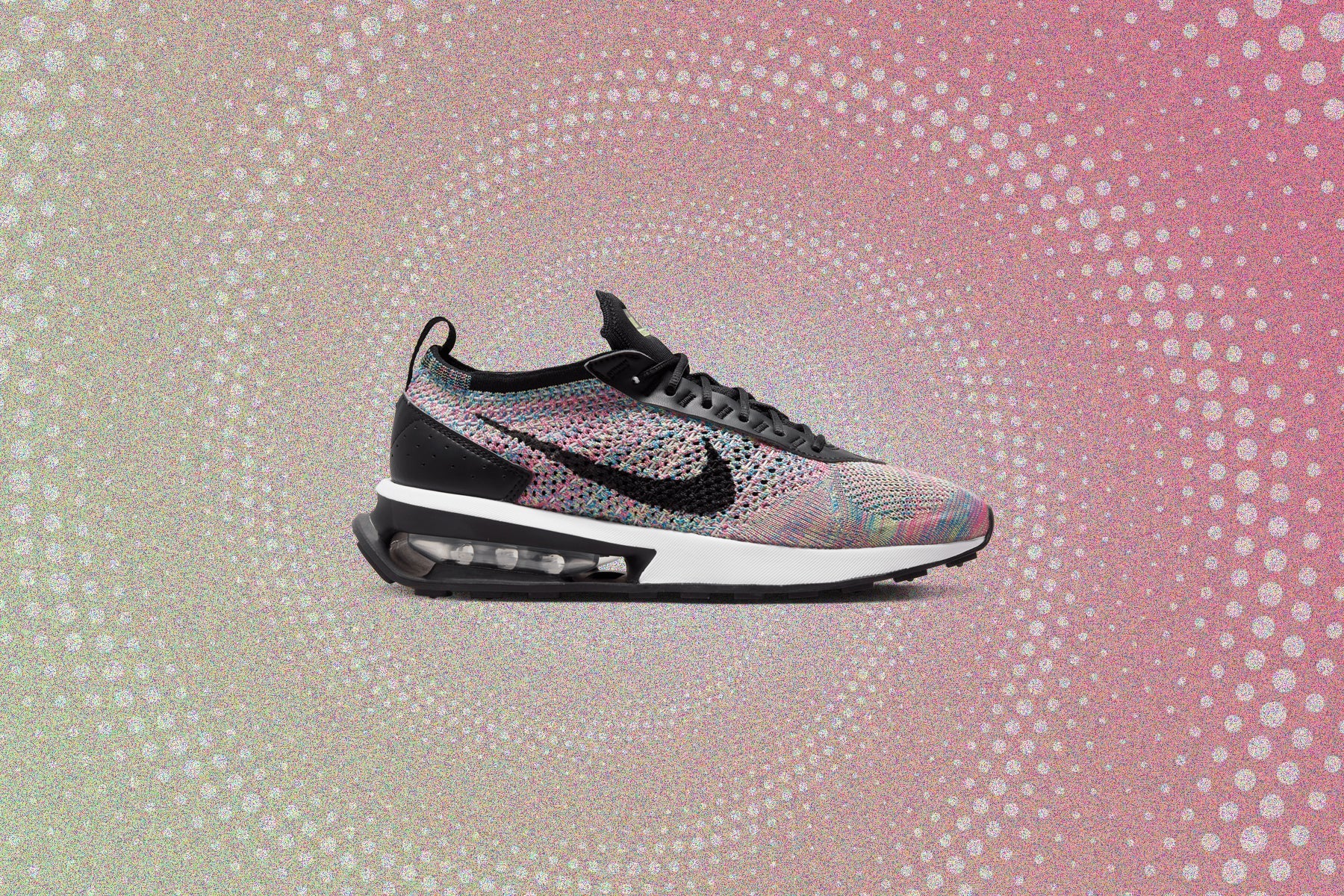 Women's Air Max Flyknit Racer - Ghost Green/Black/Pink Blast