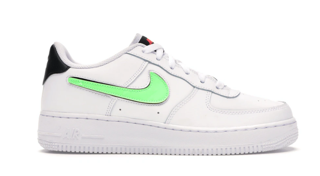 Air Force 1 Low Removable Swoosh White Green Strike (GS)