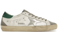 GOLDEN GOOSE Super Star White Silver Green