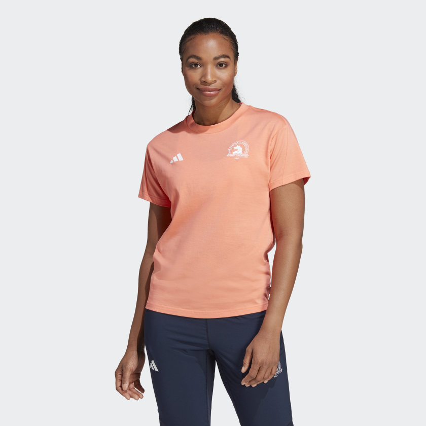 Women's adidas Boston Marathon 2023 Made with Nature Running Tee