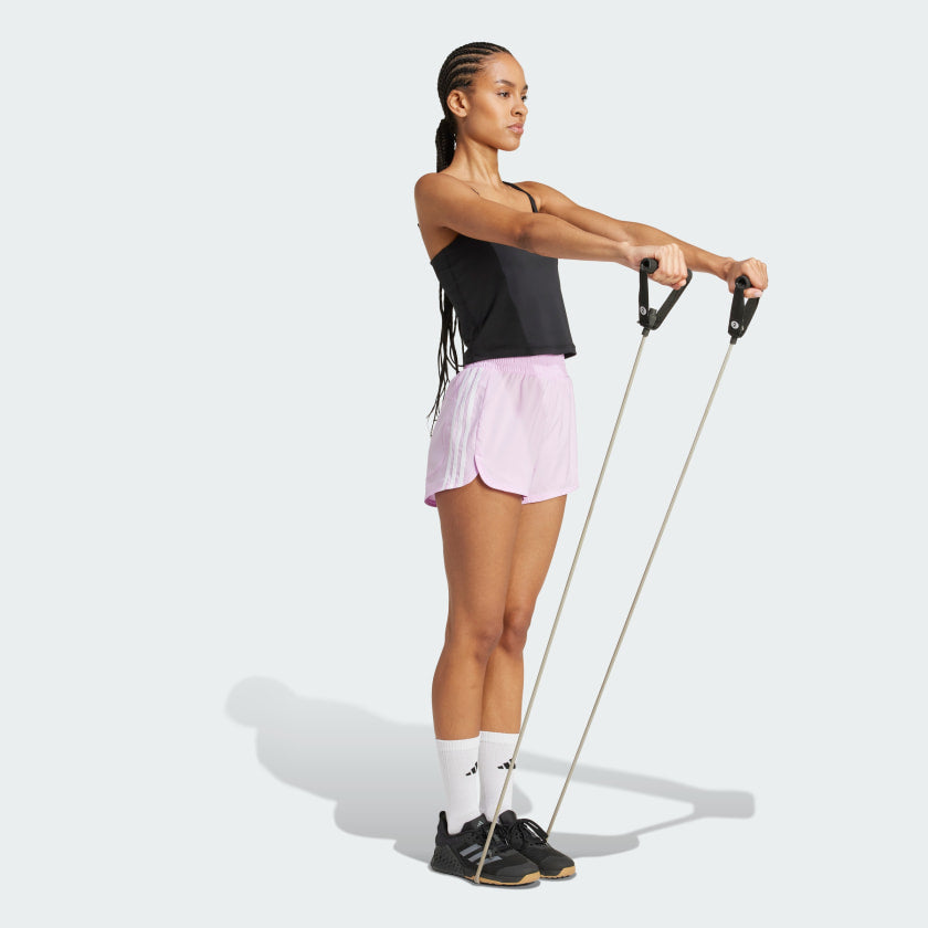 Women's adidas Pacer Training 3-Stripes Woven High-Rise Shorts