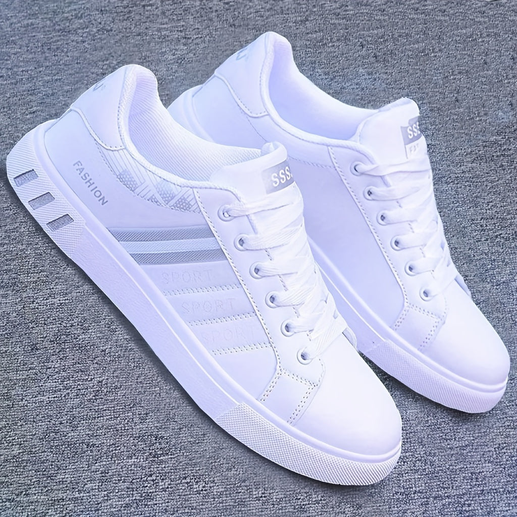 Men's Trendy Casual Strips Lace Up Sneakers With Assorted Colors